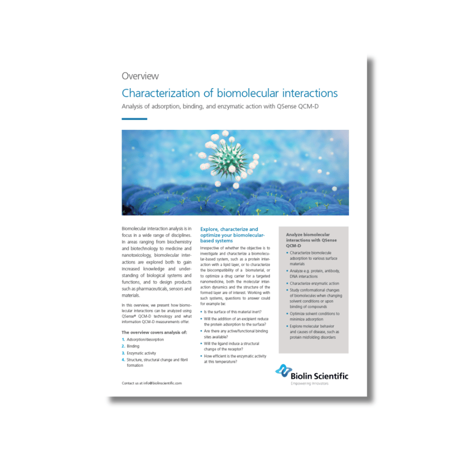 Characterization of biomolecular interactions