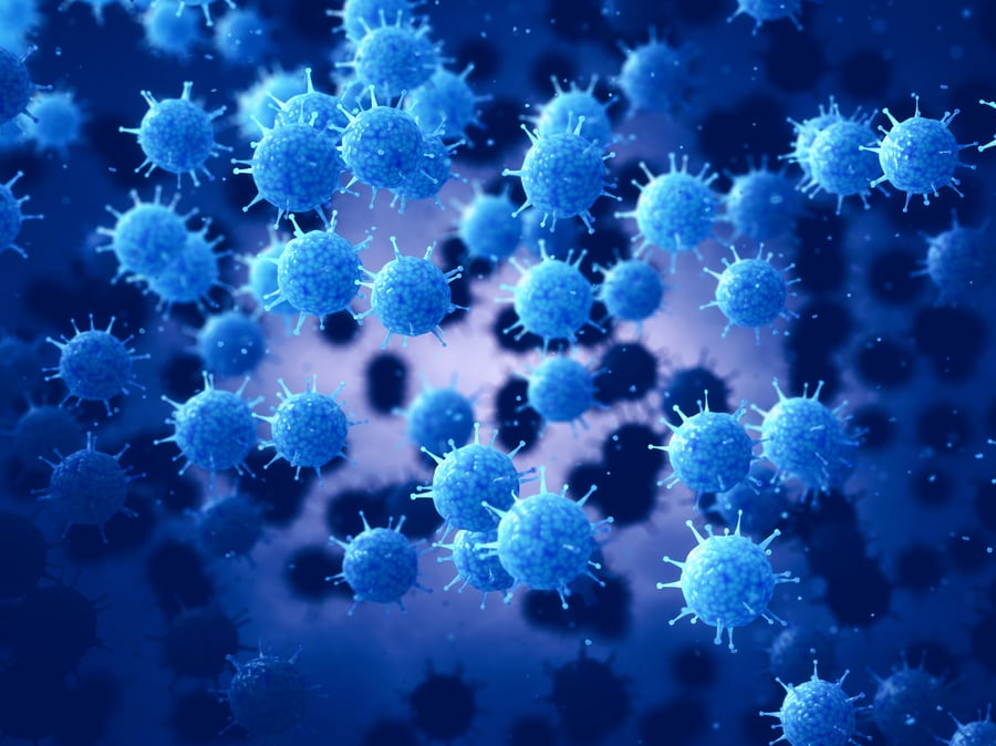 Virus adsorption to surfaces
